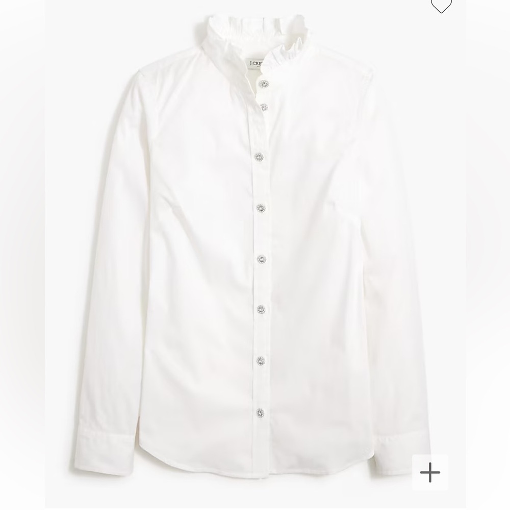 NWT JCrew Shirt w Jewel Buttons